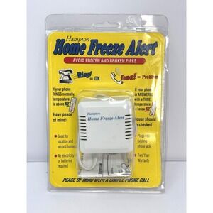 Home Freeze Alert Hampton Avoid Frozen Pipes Connects To Landline Phone Cord NEW